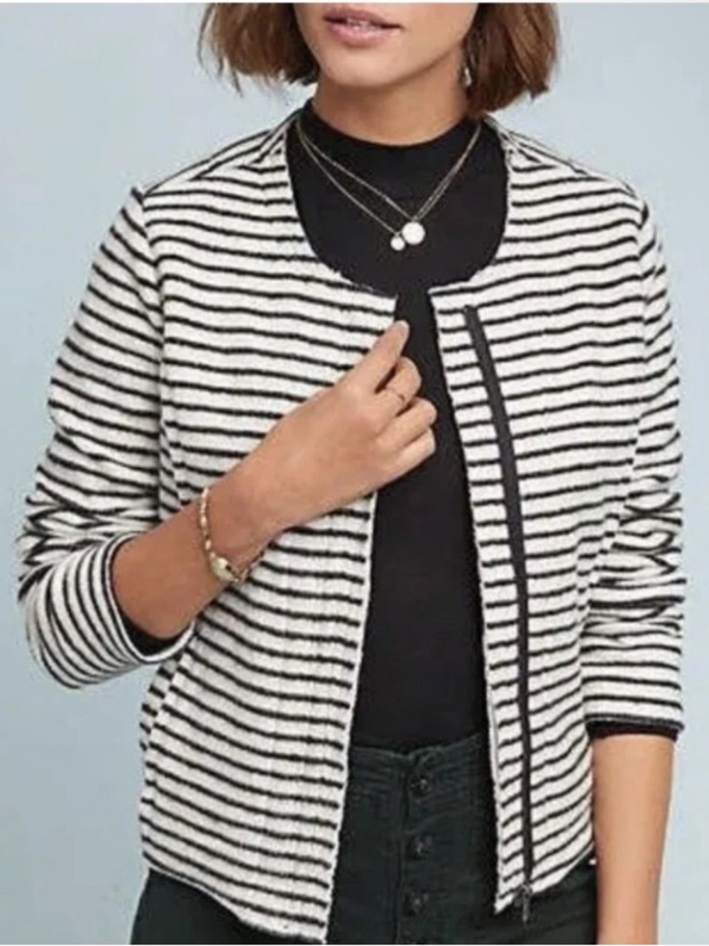 Anthro Dolan Left Coast Women's
Striped Open Front Jacket Size
XS NWT 🏷️